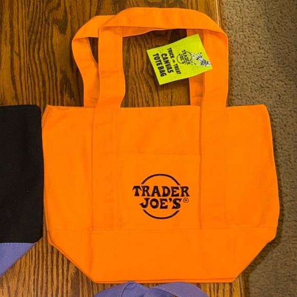 Trader Joe's Mini Halloween Canvas Tote Bag Set Of 4 New - Picture 6 of 6
